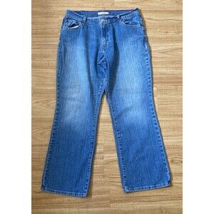 Levis 550 Womens 14 Short Relaxed Boot Cut Mid-Rise Blue Jeans 99% Cotton Fade